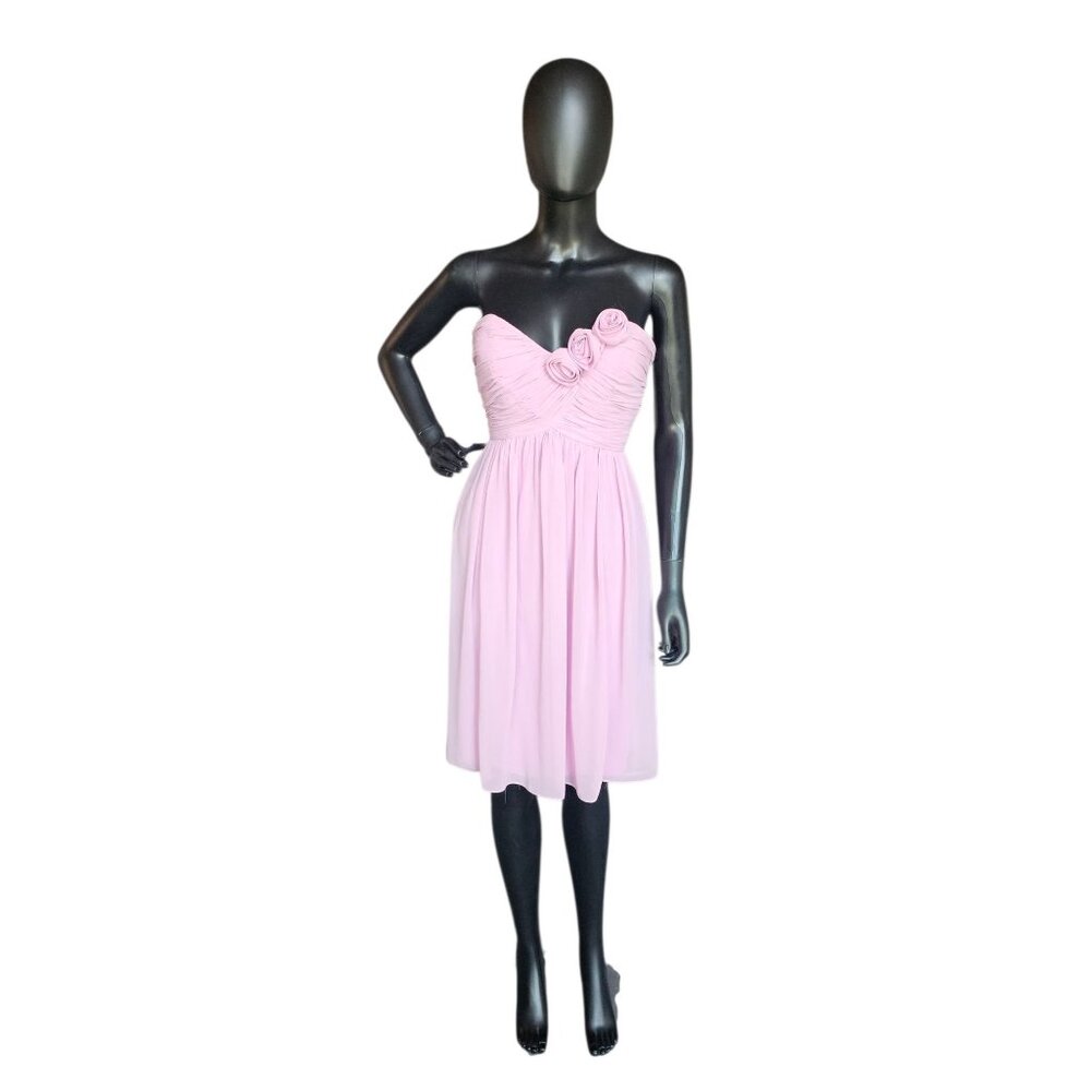 Orchid Chiffon Strapless Sweetheart Formal Dress NWOT - Alexia
